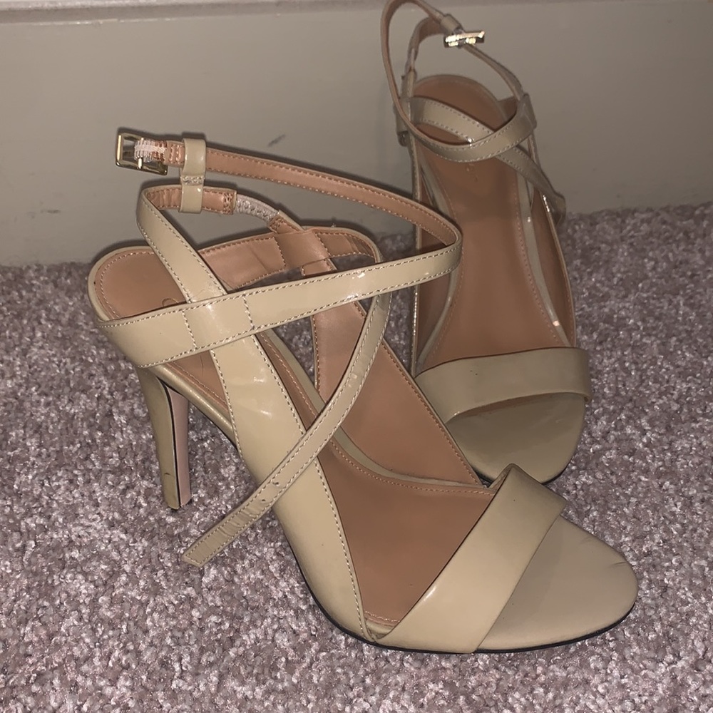 Size 7 Calvin Klein Nude strappy heels